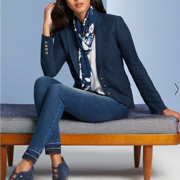 White House Black Market Classic Rise Ball Chain Slim Ankle Jeans Sz 6 - Picture 2 of 12